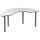 TAVOLO DELTA CON BORDO ARROTONDATO 180X90X H 52/58/64/70 CM