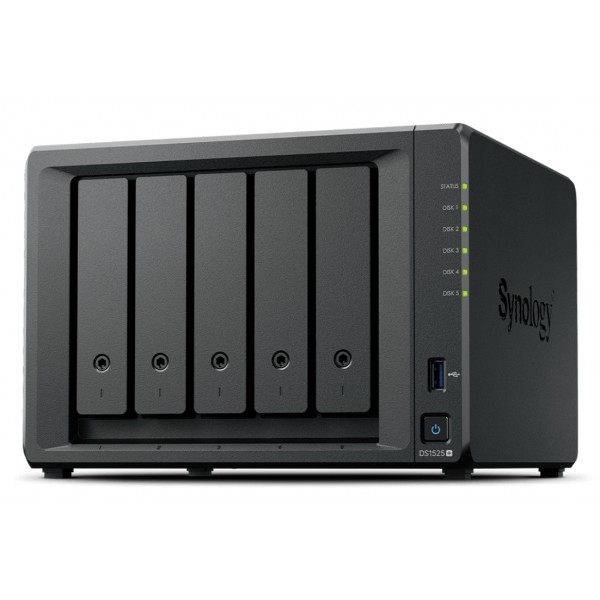 NAS SYNOLOGY DS1525+ 5X3,5 OR 2.5SA TA HDD/SATA/8GBDDR4 ECC