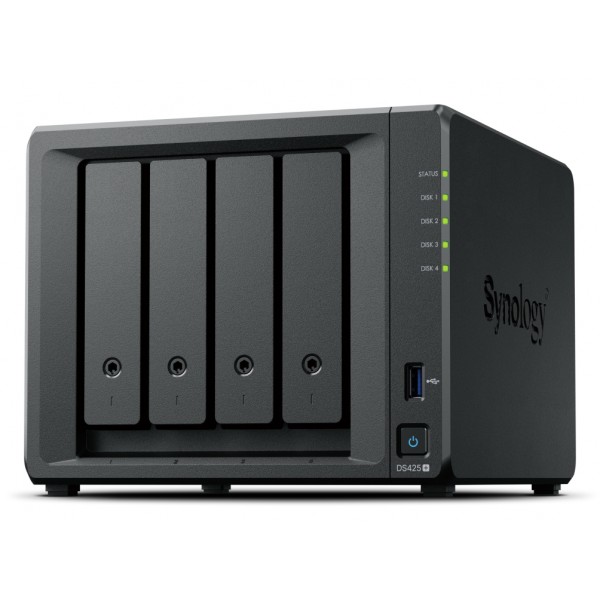NAS SYNOLOGY DS425+ 4HD SATA2+2GB S ODIMM 1P RJ45/1GBE/1P 2.5GBE