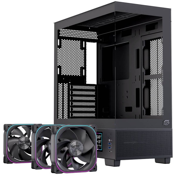 CASE ATX GAMING S501D RGB BLACK ATX RGB BK  GAMING 3 X RGB FANS