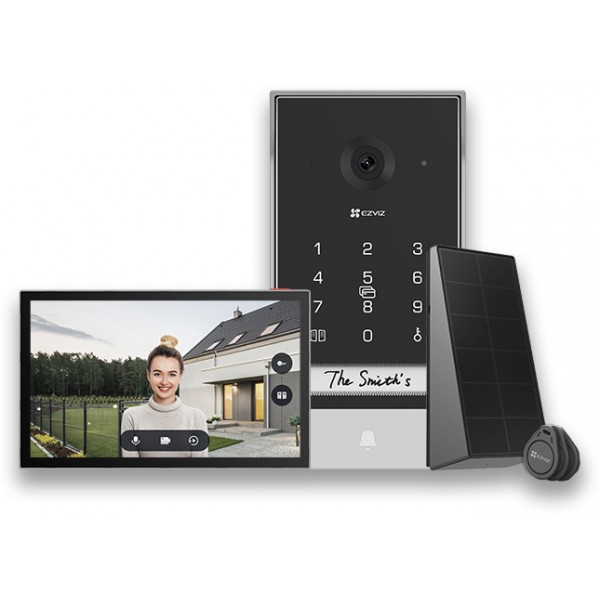 KIT VIDEOCITOFONO WIFI HALOW 7 UNITA EST.BATT+PAN.SOL. MSD