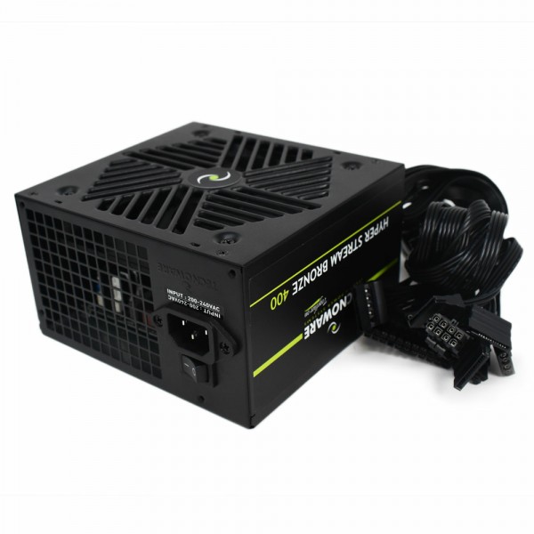 ALIMENTATORE 400W HYPER STREAM BRONZE 2*MOLEX 4*SATA HIGH EFF >85%