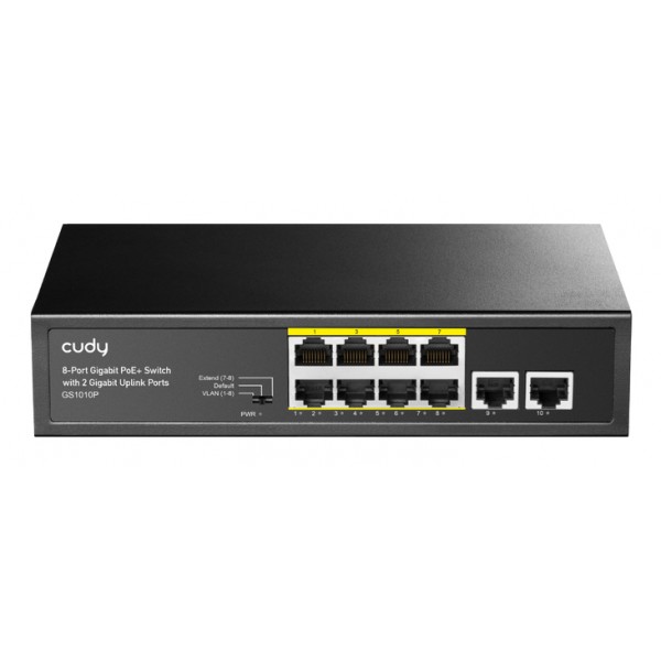 SWITCH 8P GIGABIT POE+DA 30W+2PRJ45 20GBPS 120W POWER SUPPLY