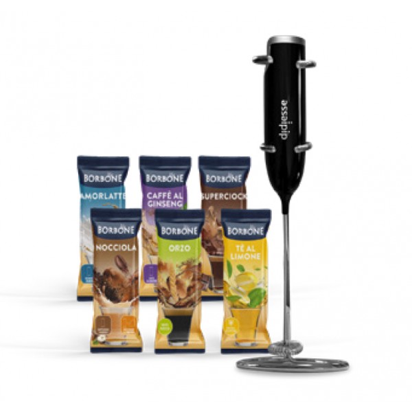 Kit degustazione BORBONE frullino + 6 stick solubili