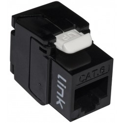KEYSTONE UTP CAT.6 RJ45 NERO 180a' TOOLESS CONTATTI DORATI 50 MICRON