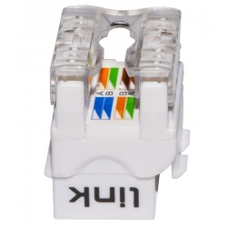 KEYSTONE CAT 6 RJ45 UTP BIANCO CONTATTI DORATI 50 MICRON