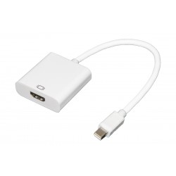 ADATTATORE MINI DP-HDMI M/F CON CAVO 0,15CM BIANCO