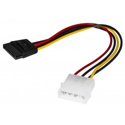CAVO ALIMENTAZIONE MOLEX-SATA M/F SATA 15PIN MOLEX 4POLI CAVO 0,15MT
