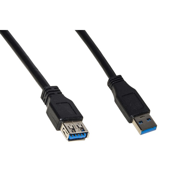 CAVO USB 3.0 A-A 1,8MT M/F BK PROLUNGA IN RAME