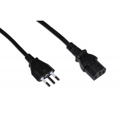 CAVO ALIMENTAZIONE 1,8MT SPINA ITALIANA TRIPOLARE NERO