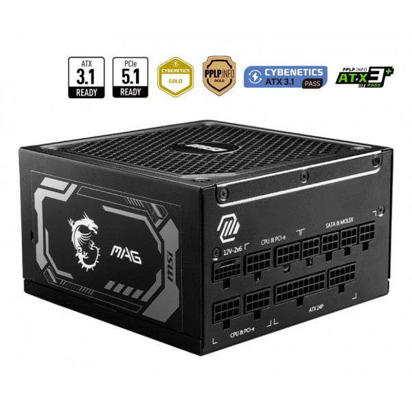 ALIMENTATORE 1250W MAG A1250GL 80+ FULLY MODULAR GOLD 306-7ZP9A11-CE0