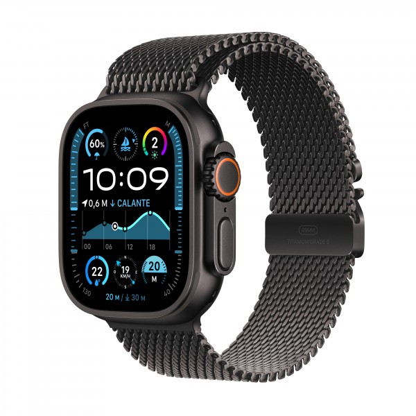 WATCH 49MM ULTRA 2 CELLULAR TITANIU NERO-CINTURINO NERO MILANESE LOOP-L