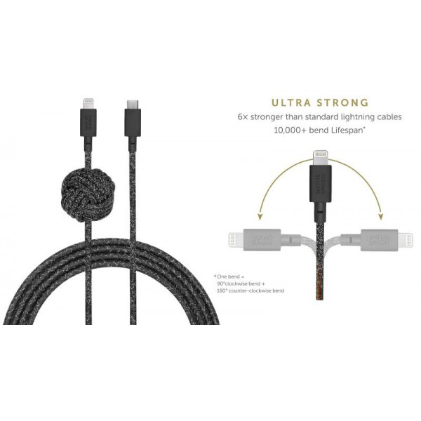 NIGHT CABLE-KV-C-LIGHTNING-COSMOSBL USB-C TO LIGHTNING