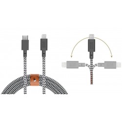 NIGHT CABLE-KV-C-LIGHTNING-ZEBRA USB-C TO LIGHTNING