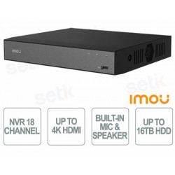 NVR 18CH IP 10MP H265 4K UHD BID VGA HDMI HD<16TB ONVIF