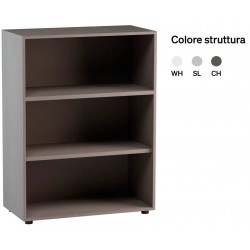 LIBRERIA MEDIA A GIORNO 90X44,5X H 119,8 CM WH