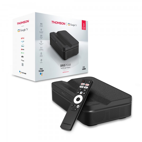 PROIETTORE THOMSON PORTATILE SMART LASER OTTICA ULTRA CORTA WIFI 600NI