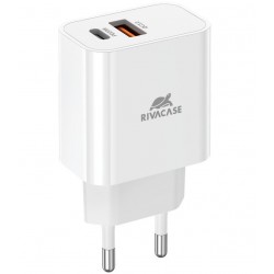 ALIMENTATORE 1USB-C/1USB-A 20W COMPATIBILE IPHONE WHITE