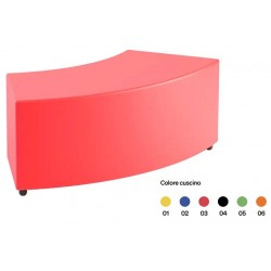 PANCA DEBATE LATO INT.60 IMBOTTITA CURVA 100X40X H35