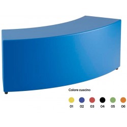 PANCA DEBATE LATO INT.160 IMBOTTITA CURVA 200X40X H50