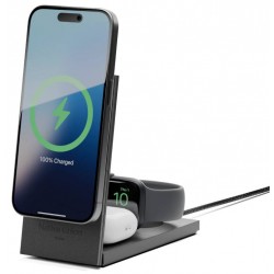 BASE WIRELESS 15W IPHONE/AIRPO INT. APPLE WATCH RISE 3-IN 1 QI2  NERO