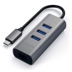 HUB DOCK TYPE C TO USB 3.0-ETH.SPAC E GRAY 3P USB 3,0- 1 ETHERNET