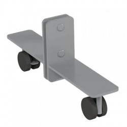 KIT PIEDI SU RUOTE IN METALLO GRIGIO PER PANNELLO FONOASSORBENTE