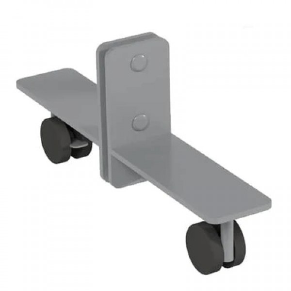 KIT PIEDI SU RUOTE IN METALLO GRIGIO PER PANNELLO FONOASSORBENTE