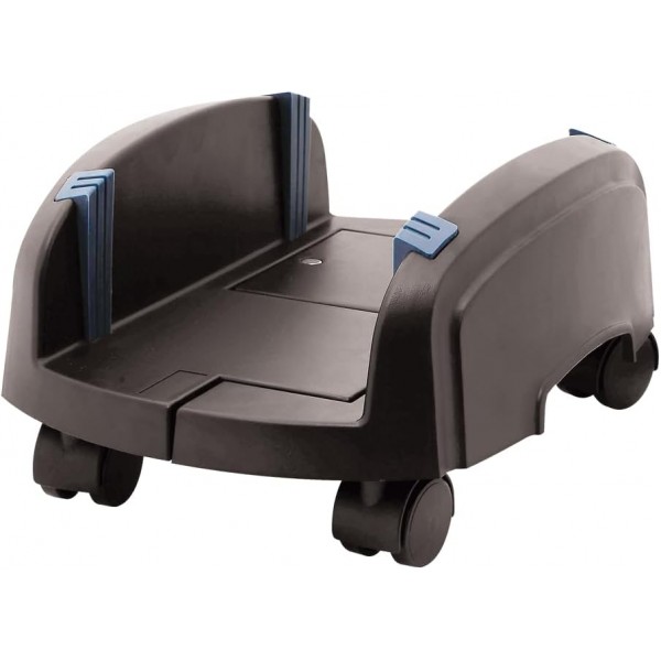 PORTA PC CARRELLINO TECHMADE REGOLA BILE NERO CON ROTELLE + FERMO
