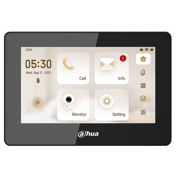VIDEOCITOFONO UNITa' INTERNA LCD 7 IP WIFI 7 NERO TOUCH