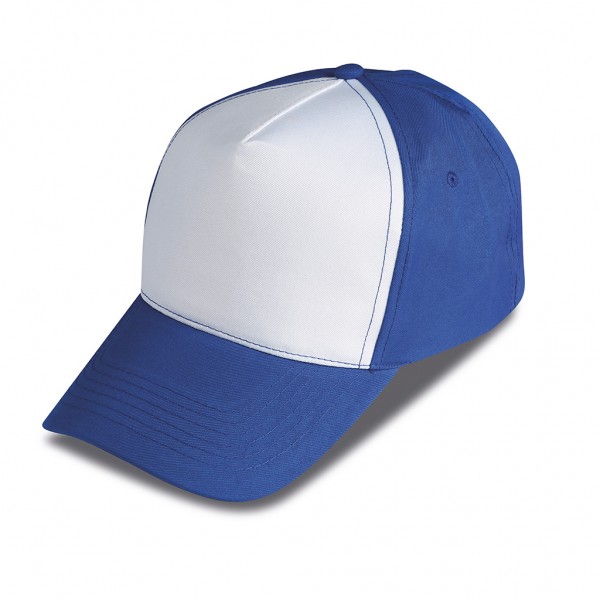 CAPPELLINO GOLF 5 PANNELLI BICOLORE IN 100% POLIESTERE Blu