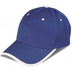 CAPPELLINO 5 PANNELLI IN 80% POLIESTERE - 20% COTONE Blu Royal/Natural
