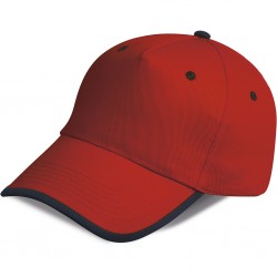 CAPPELLINO 5 PANNELLI IN 80% POLIESTERE - 20% COTONE Rosso/Blu navy