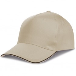 CAPPELLINO 5 PANNELLI PIPING IN COTONE 100% Kaki