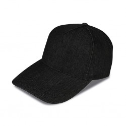 CAPPELLINO 5 PANNELLI IN 100% JEANS Nero