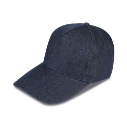 CAPPELLINO 5 PANNELLI IN 100% JEANS Blu navy