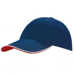 CAPPELLINO 6 PANNELLI IN 65% POLIESTERE - 35% COTONE Blu