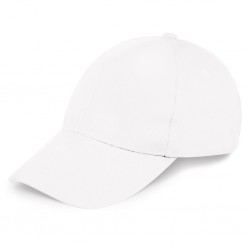 CAPPELLINO 6 PANNELLI IN 100% COTONE PESANTE PETTINATO Bianco
