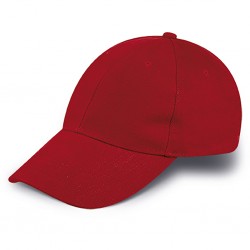 CAPPELLINO 6 PANNELLI IN 100% COTONE PESANTE PETTINATO Rosso