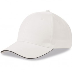 CAPPELLINO 6 PANNELLI SANDWICH IN 80% POLIESTERE - 20% COTONE Bianco