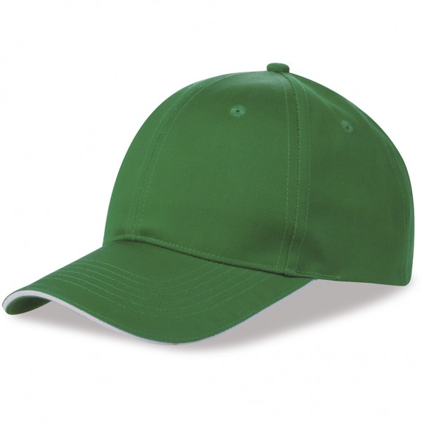CAPPELLINO 6 PANNELLI SANDWICH IN 80% POLIESTERE - 20% COTONE Verde
