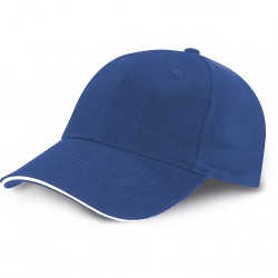 CAPPELLINO 6 PANNELLI IN 100% COTONE PESANTE PETTINATO Blu