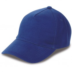 CAPPELLINO 5 PANNELLI IN 100% COTONE PESANTE PETTINATO Blu