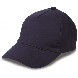 CAPPELLINO 5 PANNELLI IN 100% COTONE PESANTE PETTINATO Blu navy
