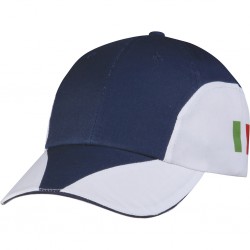 CAPPELLINO 8 PANNELLI BICOLORE SANDWICH  IN COTONE 100% Blu navy