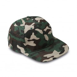 CAPPELLINO RAPPER 6 PANNELLI MIMETICO IN 100% COTONE