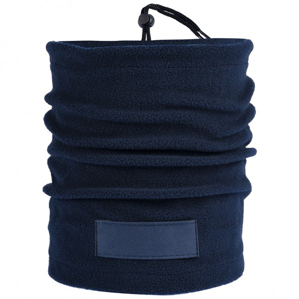 FASCIA MULTIUSO IN PILE CON TARGHETTA IN POLIESTERE (180 Blu navy