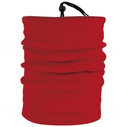 FASCIA MULTIUSO IN PILE CON TARGHETTA IN POLIESTERE (180 Rosso