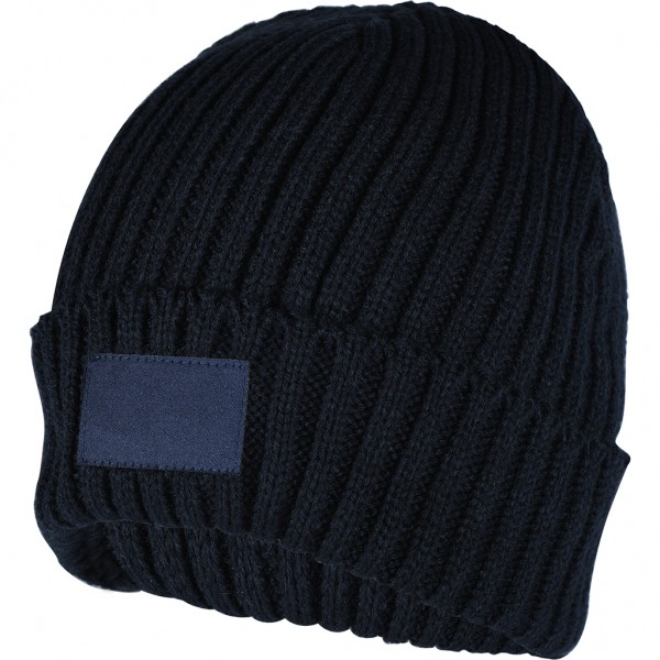 CAPPELLINO ZUCCOTTO IN ACRILICO CON TARGHETTA Blu navy