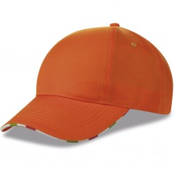 CAPPELLINO 6 PANNELLI RUOTATI CON BANDIERA ITALIANA Arancione